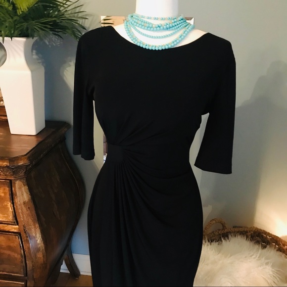 Black cinched waist dress - Picture 3 of 3